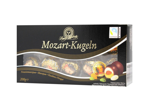 Цукерки Mozart Kugeln в чорному шоколаді 200г