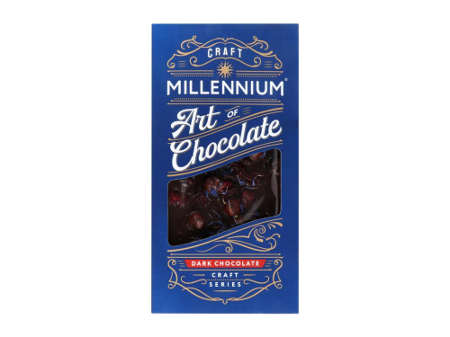 Шоколад чорний з фундуком журавлиною та волошками Craft Series Millennium к/у 100г