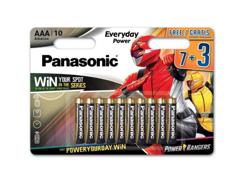 Батарейка PANASONIC LR03 AAA Everyday Power * 10 Power Rangers (LR03REE/10B3FPR)