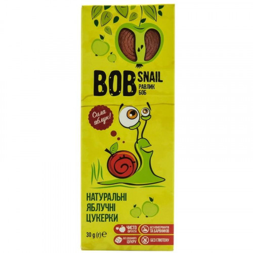 Цукерки дитячі натуральні Bob Snail (Боб Снеіл) Равлик Боб яблучні 30г