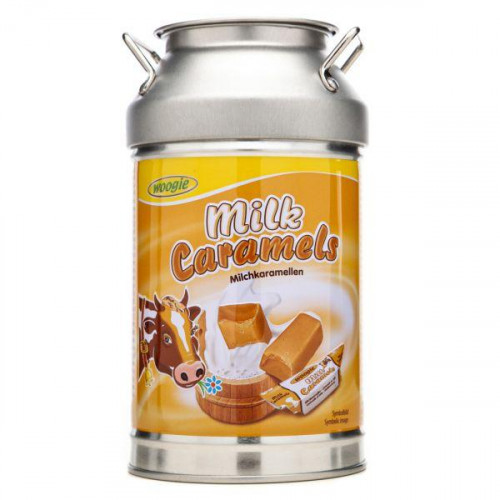 Цукерки Woogie Milk Caramels 250 g в металевій скарбничці