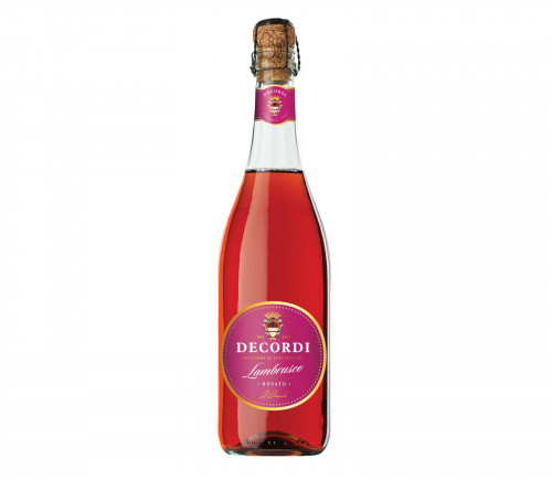 Алкогольний напій на основі вина Decordi Lambrusco Rosato Amabile рожеве напівсолодке 0.75л 8%