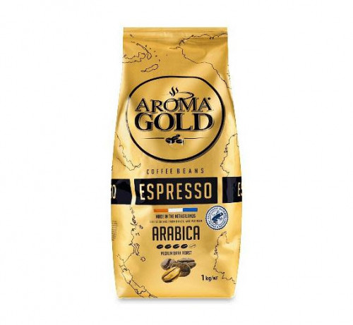 Кава Aroma Gold Espresso в зернах натуральна смажена 1кг