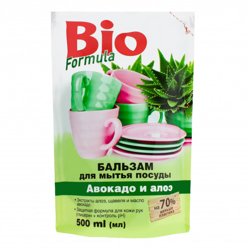 Бальзам Bio Formula Авокадо і алое для миття посуду 500мл