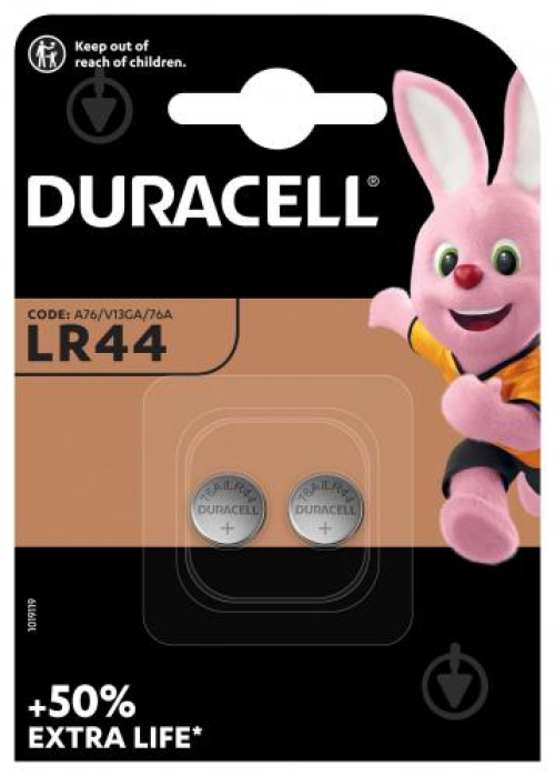 Батарейка DURACELL LR44/А76/V13GA/A76 2 шт.