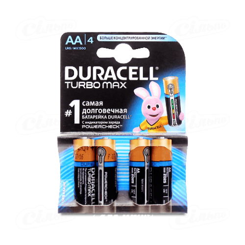 Батарейка Duracell MX 1500 04 Turbo AA, 4шт/уп