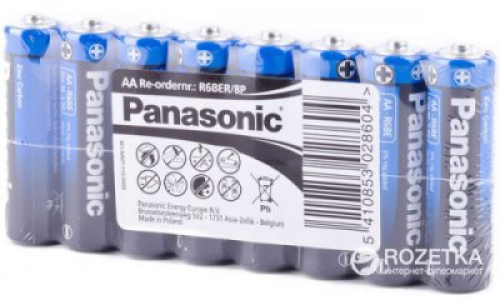 Батарейка Panasonic R06, 8шт/уп