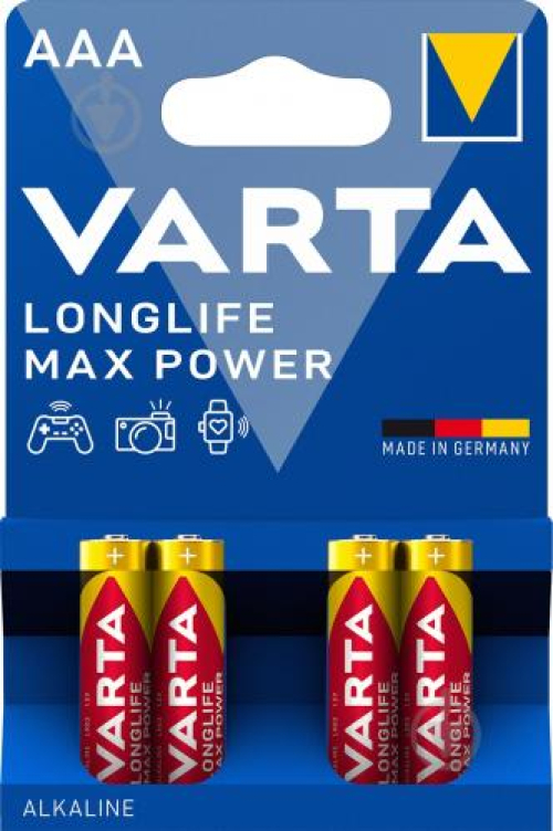 Батарейка Varta 4703 (LR03) Maxi-Tech New 1X4, 4шт/уп