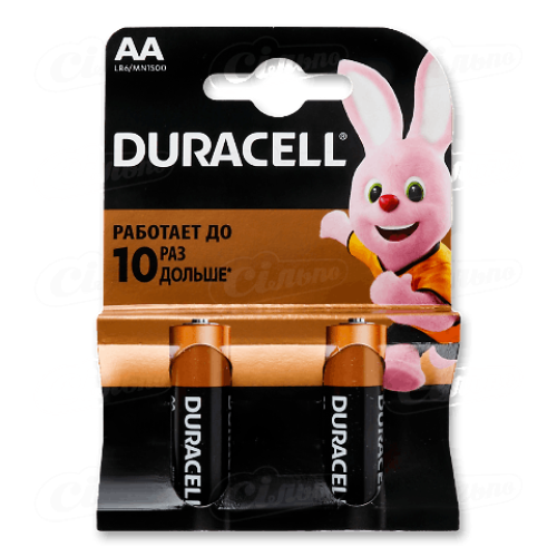 Батарейки Duracell AA лужні 2шт