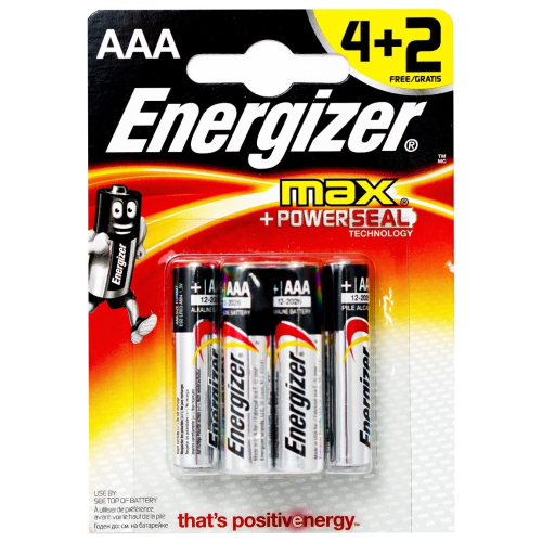 Батарейки Energizer AAA MAX 4+2 шт, 6шт