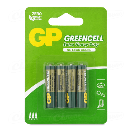 Батарейки GP Greencell 15G-U ААА, 4шт
