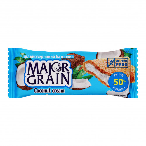 Батончик цільнозерновий Coconut cream Major Grain АВК 40г