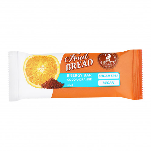 Батончик енергетичний Cocoa-orange Fruit bread Shoud'e м/у 60г