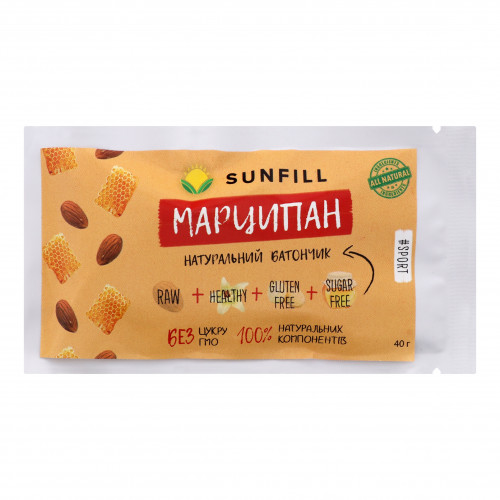 Батончик МАРЦИПАН, ТМ "SUNFILL"40 гр