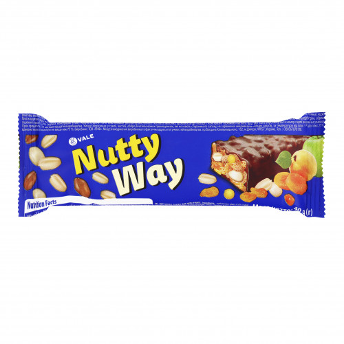 Батончик-мюслі горіховий з фруктами глазурований Nutty Way Vale м/у 40г