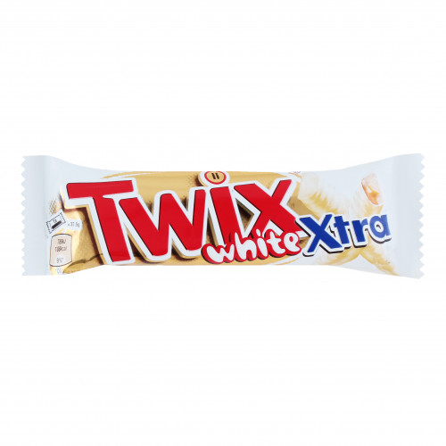 Батончик в білому шоколаді з карамеллю White Extra Twix м/у 2х37.5г