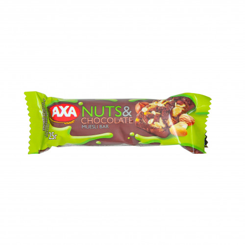 Батончик зерновий Nuts&Chocolate Axa м/у 25г