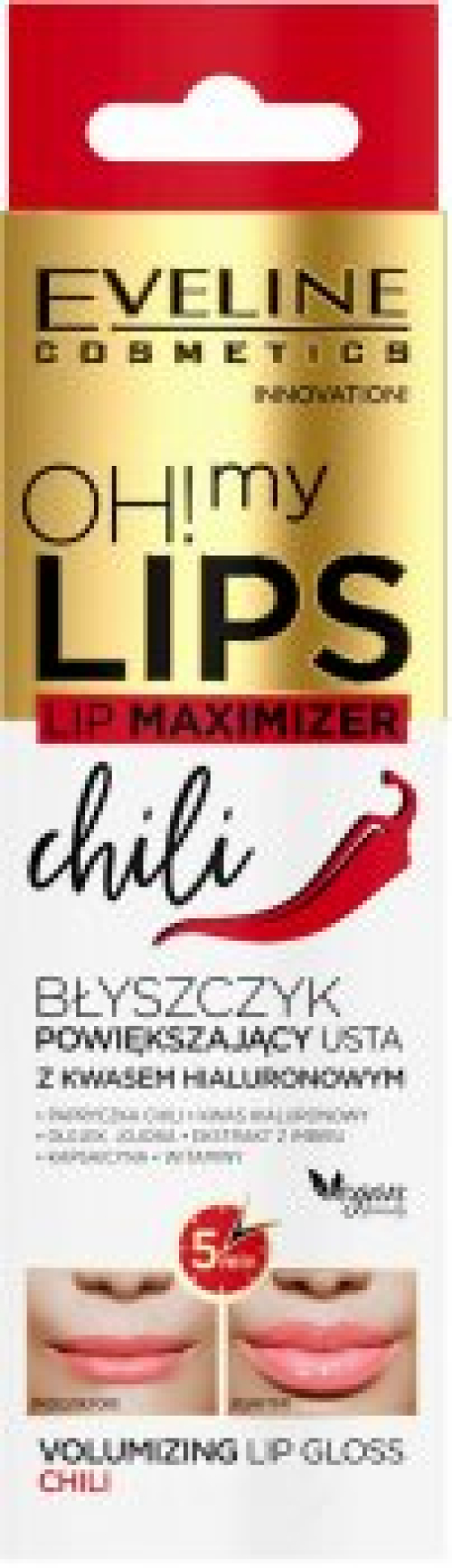 Блеск для увеличения объема губ Eveline Oh! My Lips – Lip Maximizer Чили 4.5мл (5903416001904) 
