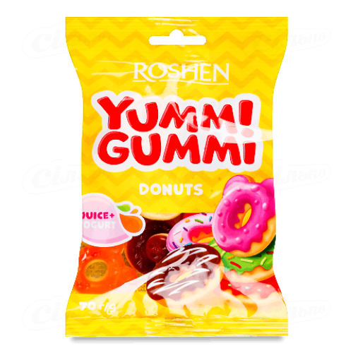 Цукерки Roshen Yummi Gummi Donuts 70г