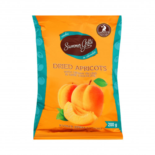 Цукерки Apricots with creamy filling in dark chocolate Summer Gifts Shoud'e м/у 200г