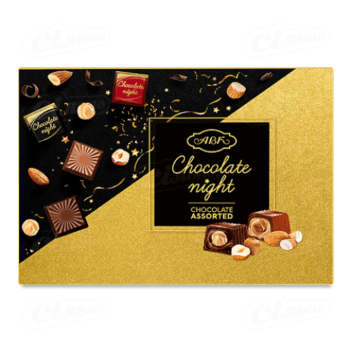 Цукерки «АВК» Chocolate Night Assorted шоколадні, 170г