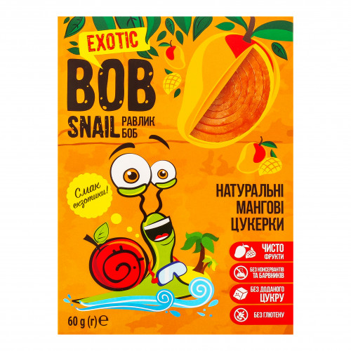 Цукерки фруктові Манго Bob Snail к/у 60г