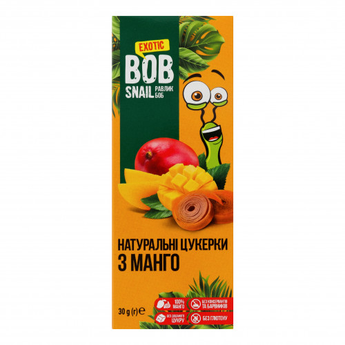 Цукерки фруктові натуральні Манго Bob Snail к/у 30г