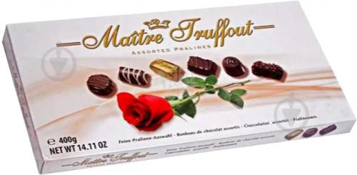 Цукерки Maitre Truffout асорті праліне Rose, 400г, 12шт/ящ