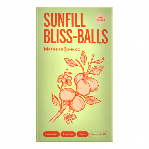 Цукерки Матча+абрикос Bliss-balls SunFill к/у 135г