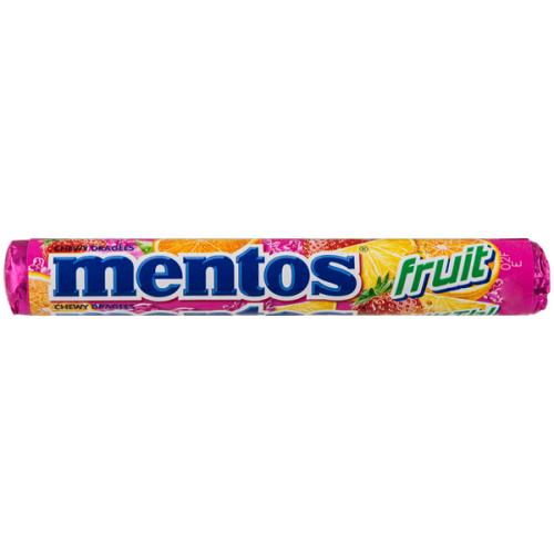 Цукерки Mentos фрукти жувальні, 38г