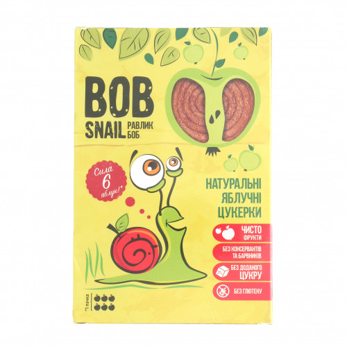 Цукерки натуральні яблучні Bob Snail к/у 60г