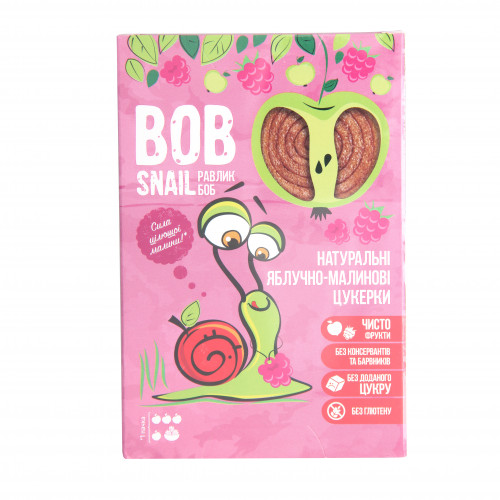 Цукерки натуральні яблучно-малинові Bob Snail к/у 60г