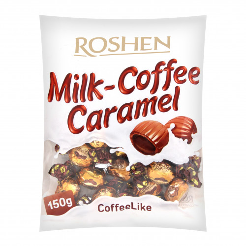 Цукерки Roshen Milk-Cocoa Caramel CoffeeLike 150г х12