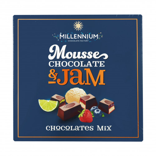 Цукерки шоколадні асорті Mousse&Jam Millennium к/у 180г