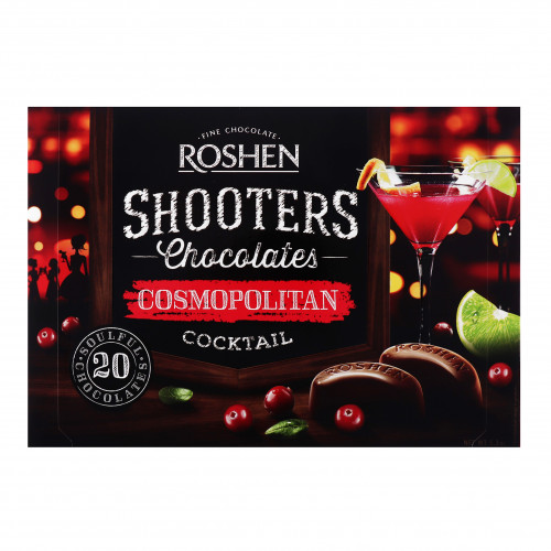 Цукерки шоколадні Cosmopolitan Shooters Roshen к/у 150г