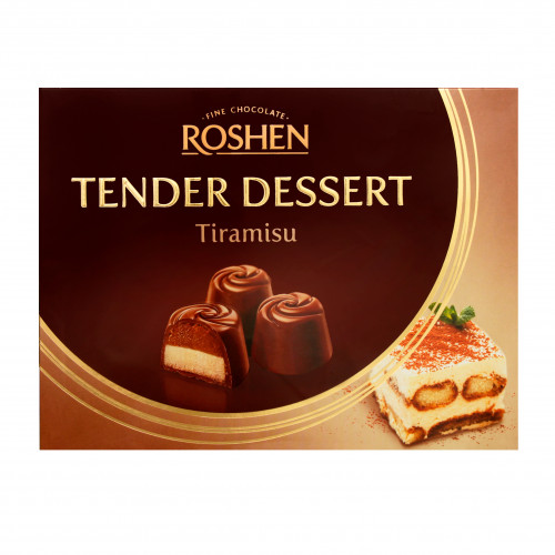 Цукерки шоколадні Tiramisu Tender Dessert Roshen к/у 120г