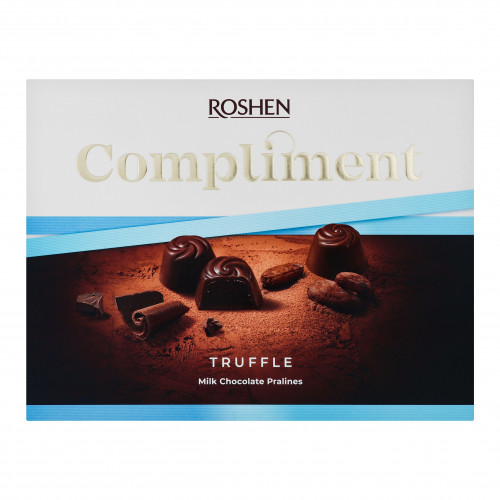 Цукерки шоколадні з трюфельною начинкою Compliment Roshen к/у 120г