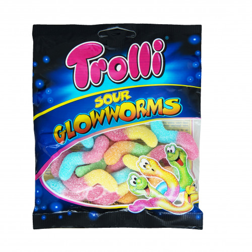 Цукерки Sour Glowworms Trolli 100г