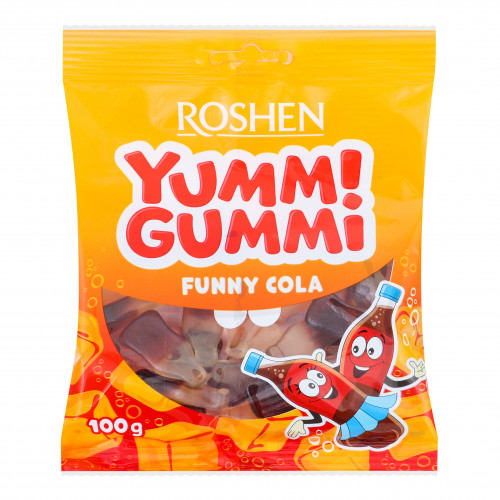 Цукерки желейні Funny Cola Yummi Gummi Roshen м/у 100г