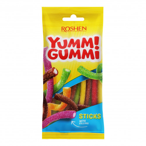 Цукерки желейні неглазуровані Sticks Yummi Gummi Roshen м/у 70г