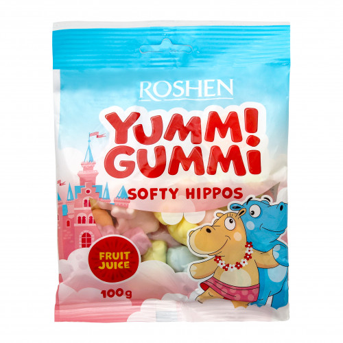 Цукерки желейні Softy hippos Yummi Gummi Roshen м/у 100г