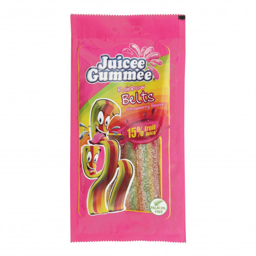 Цукерки желейні зі смаком полуниці Ременці Веселка Juicee Gummee м/у 85г