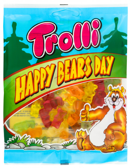 Цукерки жувальні фруктові Happy Bears Day Trolli м/у 100г