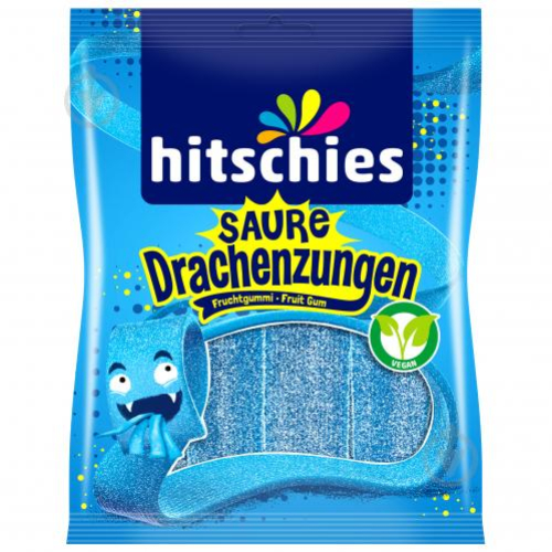 Цукерки жувальні Hitschies Saure Drachenzungen, 125г