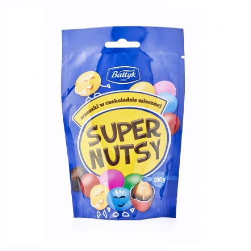 Драже 100г  Super Nutsy різнокольорове м/уп