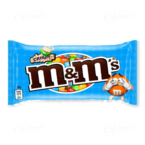 Драже M&M's з рисовими кульками в молочному шоколаді, 36г