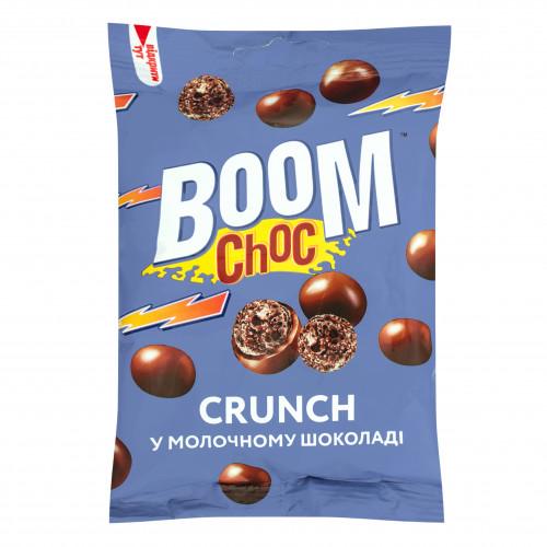 Драже у молочному шоколаді Crunch Boom Choc м/у 50г