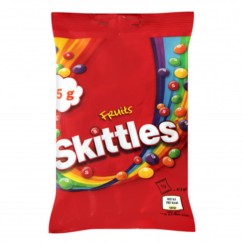 Драже жувальні в різнокольоровій цукровій оболонці Фрукти Skittles м/у 95г