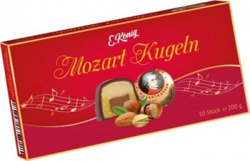 Е.КЬОНІГ - Цукерки “Mozartkugeln” (фісташковий марципан в шоколаді), 200г