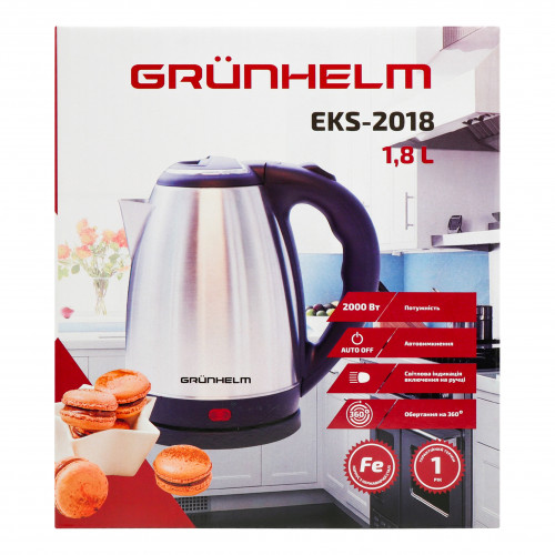 Електрочайник 1.8л EKS-2018 Grunhelm 1шт
